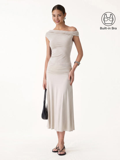 Ensemble femme 2 pièces avec top bralette et jupe midi trapèze