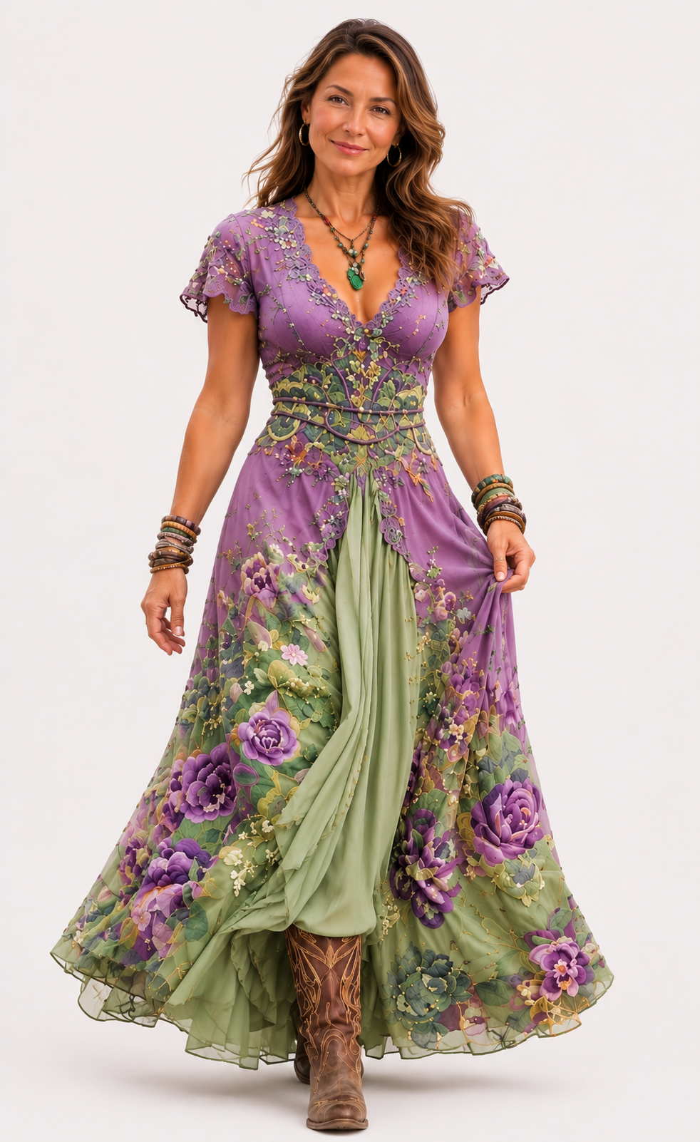 VIOLETA | Robe longue fleurie d’inspiration bohème