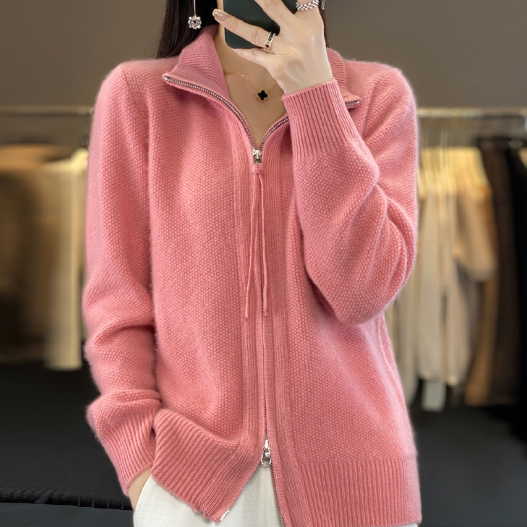 LUNA | Cardigan doux zippé