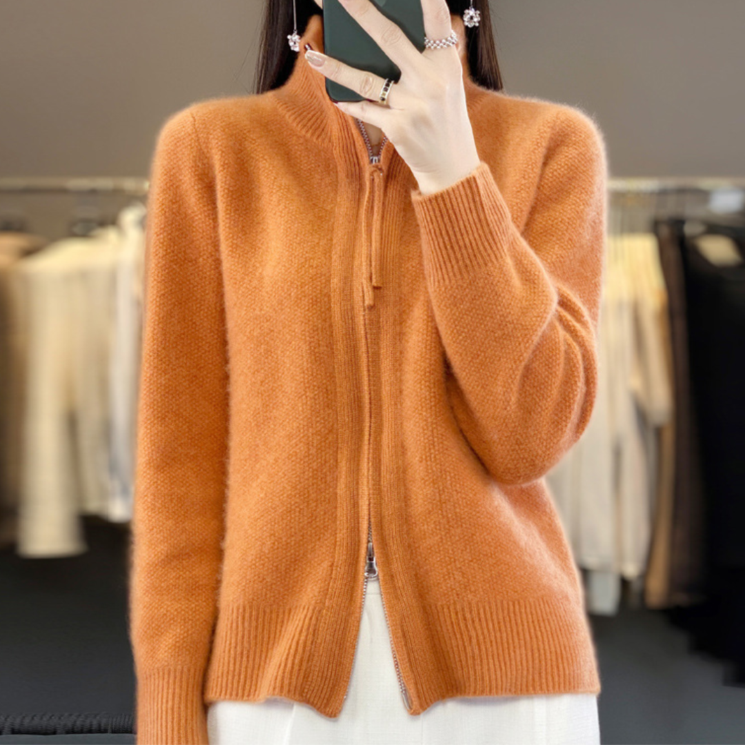 LUNA | Cardigan doux zippé