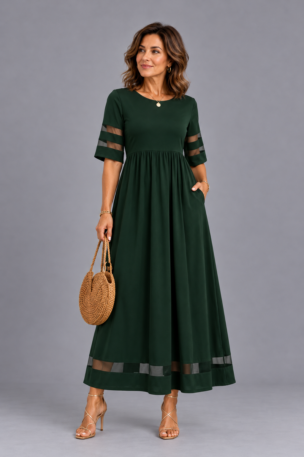 Aubrey™ – Robe midi qui affine le ventre