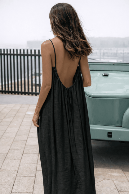 Robe maxi dos nu femme élégante