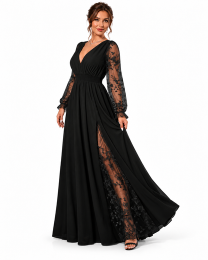 CELESTE | Robe longue romantique en dentelle