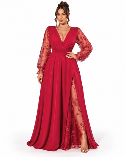 CELESTE | Robe longue romantique en dentelle