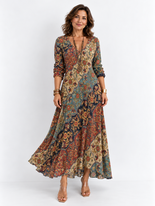 LYDIA | Robe longue fluide à la coupe souple