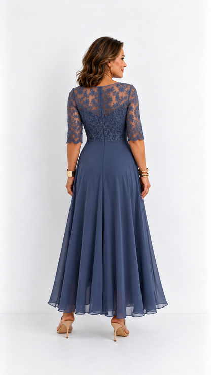 RHONDA | Robe midi élégante en dentelle