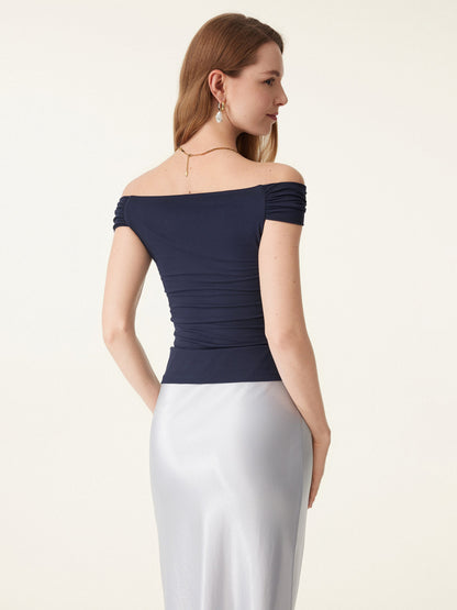 Ensemble femme 2 pièces avec top bralette et jupe midi trapèze