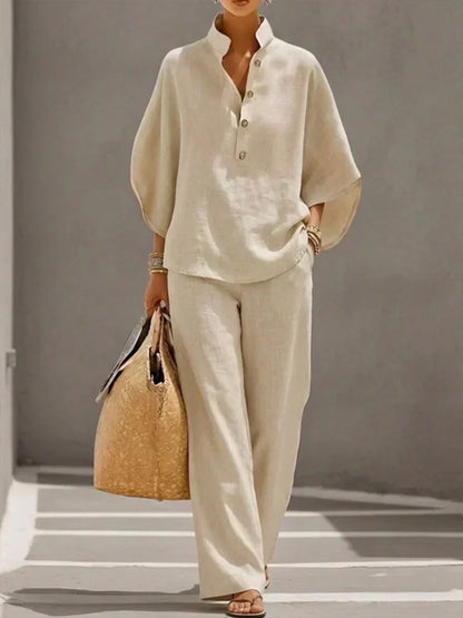 Maribel | Ensemble à manches chauve-souris et pantalon large